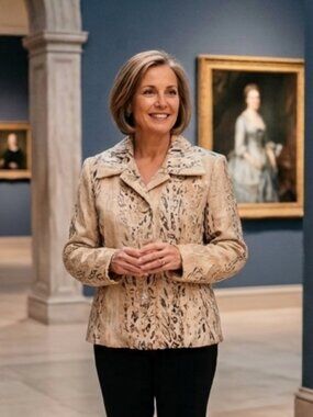 Erin London Textured Leopard Print Blazer